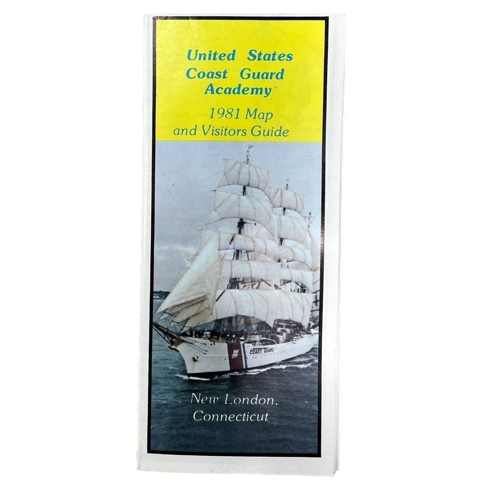 Vintage‎ United States Coast Guard Academy Map and Visitors Guide 1981